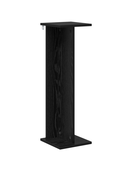 Supporto per piante 2 pcs Rovere Nero 25 x 25,5 x 80,5 cm