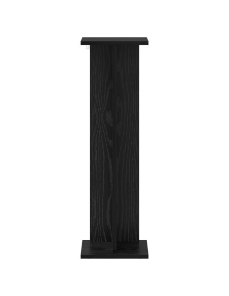 Supporto per piante 2 pcs Rovere Nero 25 x 25,5 x 80,5 cm