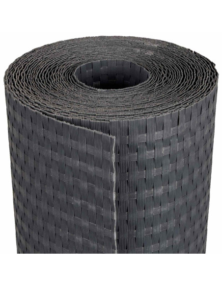 Schermo da balcone Grigio Scuro 300 x 80 cm polyrattan