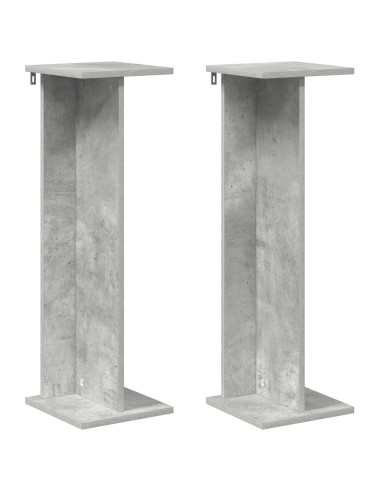 Supporto per piante 2 pcs Grigio Cemento 25 x 25,5 x 80,5 cm