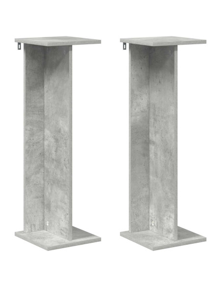 Supporto per piante 2 pcs Grigio Cemento 25 x 25,5 x 80,5 cm