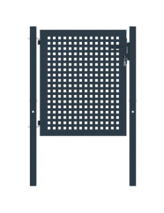Cancello per recinzione antracite 102x75 cm in acciaio 2