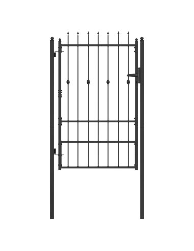 Cancello per recinzione Asten Nero 150 x 88 cm Acciaio
