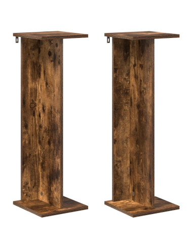 Supporto per piante 2 pcs Quercia Affumicata