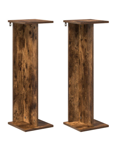 Supporto per piante 2 pcs Quercia Affumicata