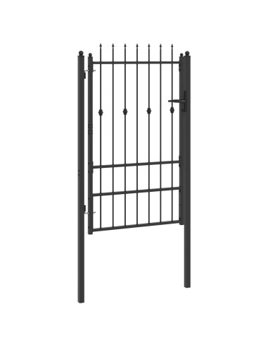 Cancello per recinzione Asten Nero 150 x 88 cm Acciaio