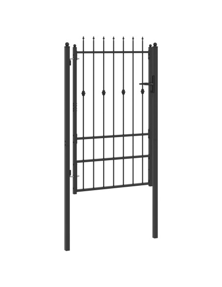 Cancello per recinzione Asten Nero 150 x 88 cm Acciaio