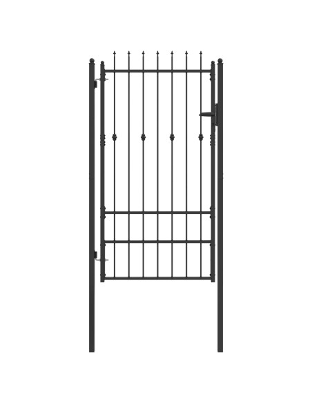Cancello per recinzione Asten Nero 175 x 88 cm Acciaio