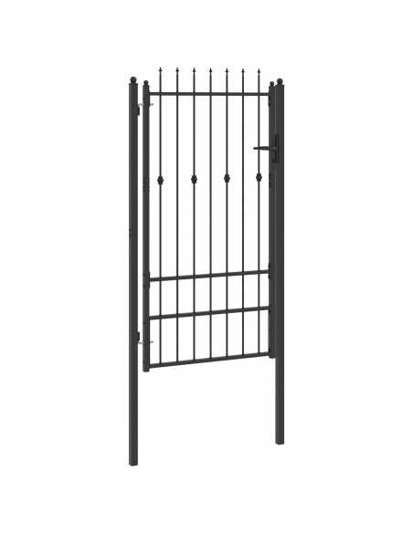 Cancello per recinzione Asten Nero 175 x 88 cm Acciaio