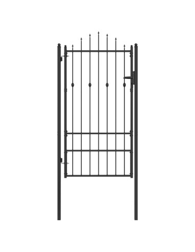 Cancello per recinzione Asten Nero 175 x 88 cm Acciaio