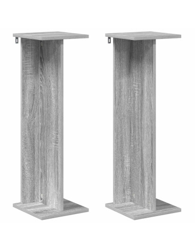 Supporto per piante 2 pcs Sonoma grigia 25 x 25,5 x 80,5 cm