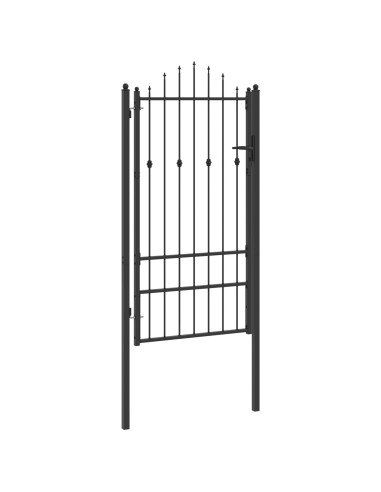 Cancello per recinzione Asten Nero 175 x 88 cm Acciaio