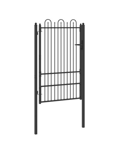Cancello per recinzione DRONTEN 100 x 150 cm Acciaio Nero