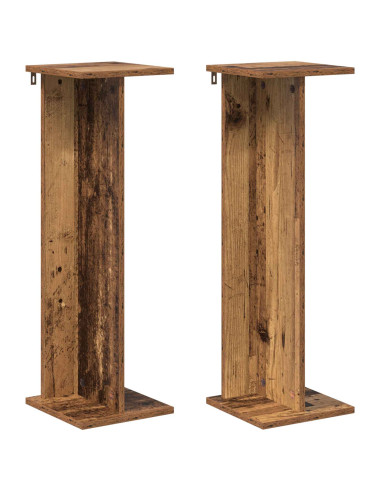 Supporto per piante 2 pcs Legno vecchio 25 x 25,5 x 80,5 cm