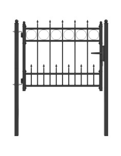 Cancello per recinzione HORST 100 x 75 cm Metallo Nero 2