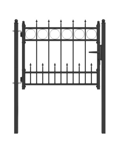 Cancello per recinzione HORST 100 x 75 cm Metallo Nero