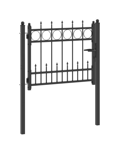 Cancello per recinzione HORST 100 x 75 cm Metallo Nero