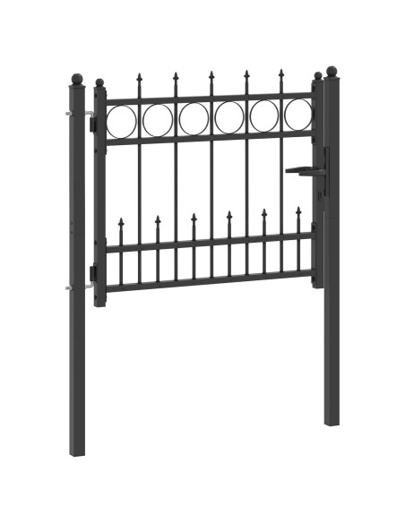 Cancello per recinzione HORST 100 x 75 cm Metallo Nero