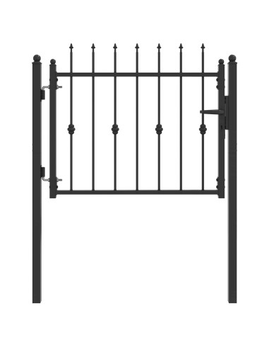 Cancello per recinzione HORST 100 x 75 cm Metallo Nero