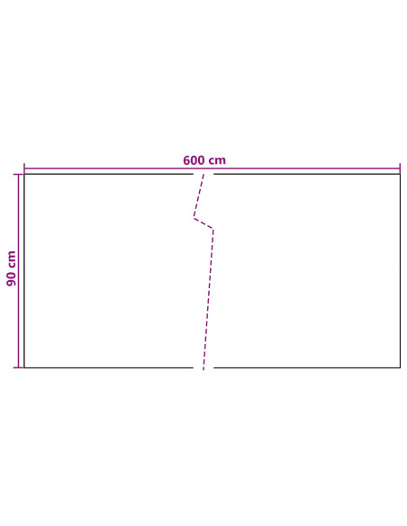 Schermo da balcone Grigio Scuro 600 x 90 cm polyrattan