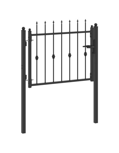 Cancello per recinzione HORST 100 x 75 cm Metallo Nero