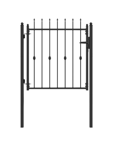 Cancello per recinzione HORST 100 x 100 cm Metallo Nero