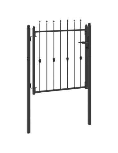 Cancello per recinzione HORST 100 x 100 cm Metallo Nero