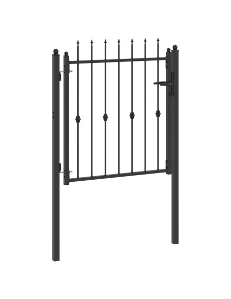 Cancello per recinzione HORST 100 x 100 cm Metallo Nero