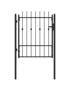 Cancello per recinzione HORST 100 x 125 cm Metallo Nero 2