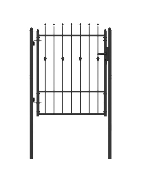 Cancello per recinzione HORST 100 x 125 cm Metallo Nero