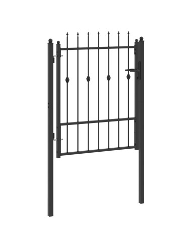 Cancello per recinzione HORST 100 x 125 cm Metallo Nero