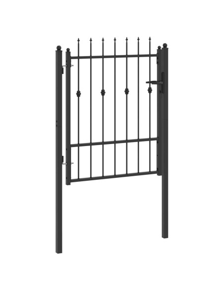 Cancello per recinzione HORST 100 x 125 cm Metallo Nero