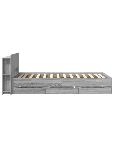 Telaio del letto con storage Sonoma grigio 80 x 200 cm
