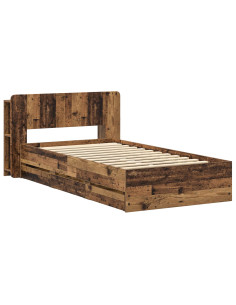 Telaio del letto con storage Legno antico 80 x 200 cm 2