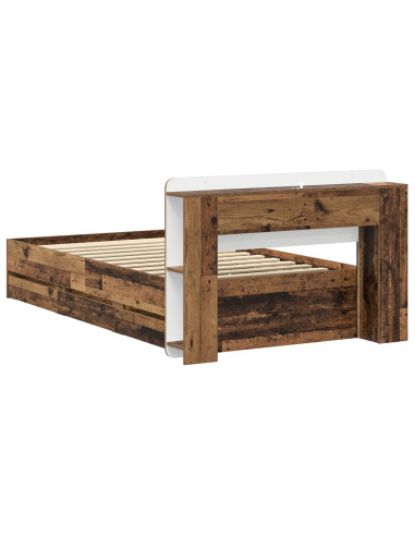 Telaio del letto con storage Legno antico 80 x 200 cm