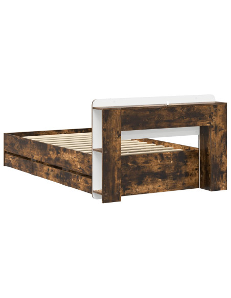 Telaio del letto con storage Rovere Fumo 80 x 200 cm
