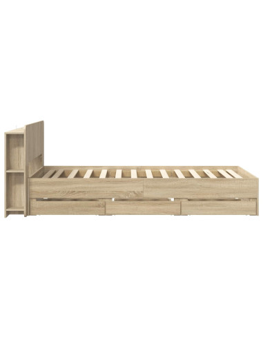 Telaio del letto con storage Rovere Sonoma 80 x 200 cm