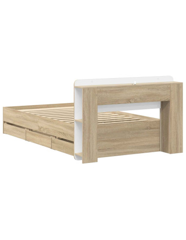 Telaio del letto con storage Rovere Sonoma 80 x 200 cm