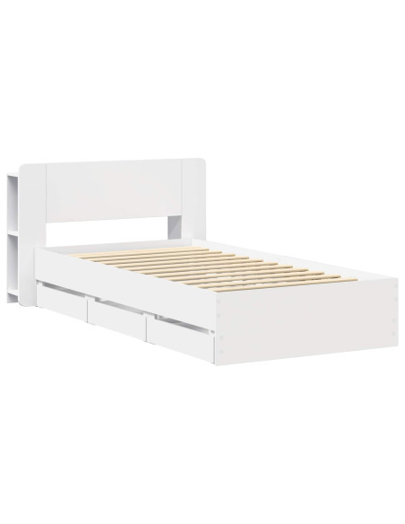 Telaio del letto con storage con cassetto Bianco 80 x 200 cm