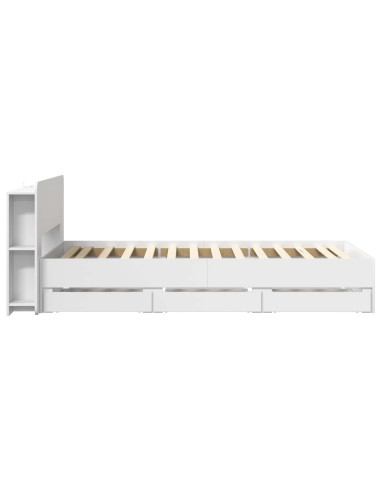 Telaio del letto con storage con cassetto Bianco 80 x 200 cm