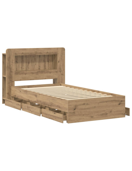 Telaio del letto con storage Rovere Artigianale 80 x 200 cm