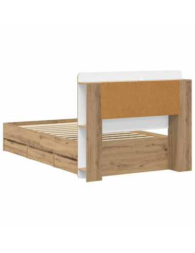 Telaio del letto con storage Rovere Artigianale 80 x 200 cm