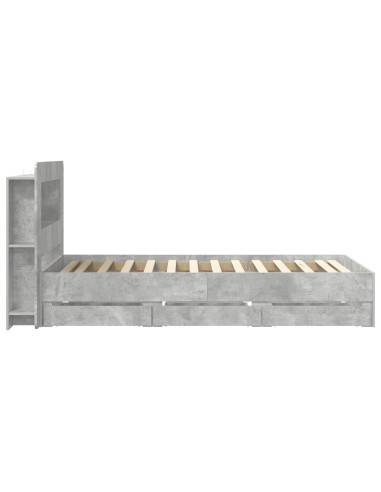 Telaio del letto con storage Grigio Cemento 80 x 200 cm