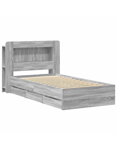 Telaio del letto con storage Sonoma grigio 80 x 200 cm