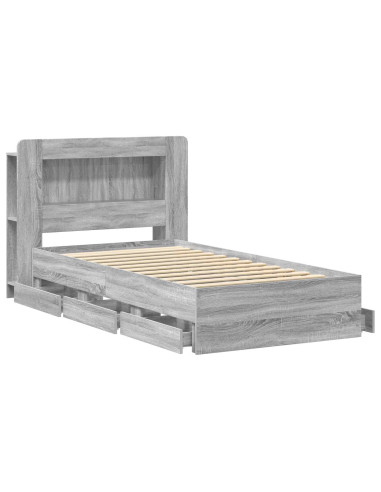 Telaio del letto con storage Sonoma grigio 80 x 200 cm