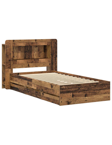Telaio del letto con storage Legno antico 80 x 200 cm