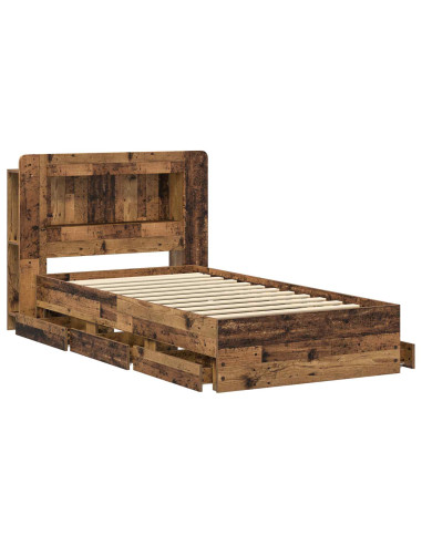 Telaio del letto con storage Legno antico 80 x 200 cm