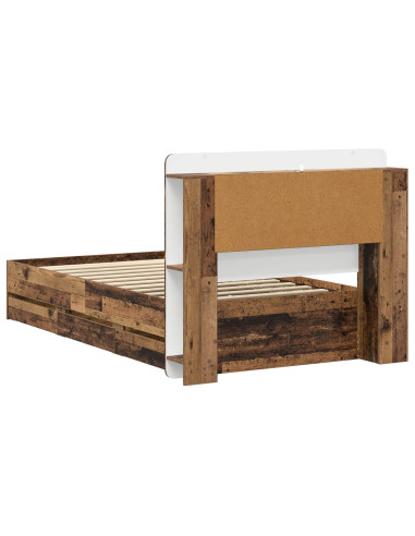 Telaio del letto con storage Legno antico 80 x 200 cm