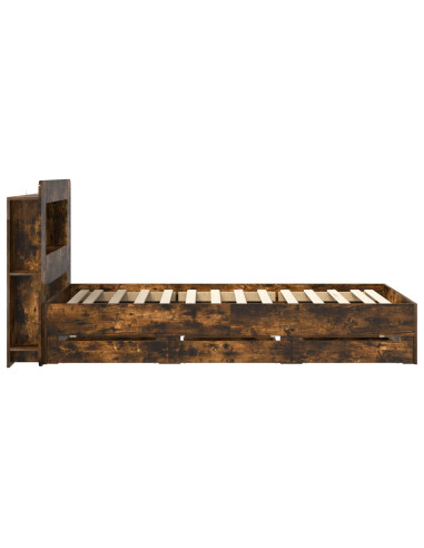 Telaio del letto con storage Rovere Fumo 80 x 200 cm