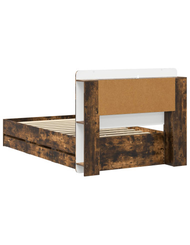 Telaio del letto con storage Rovere Fumo 80 x 200 cm